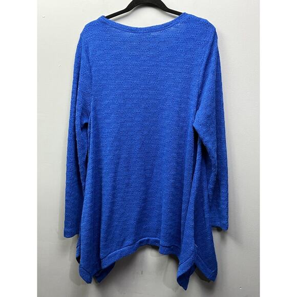 Grace Elements Womens Size 2X Tunic Top Bright Blue Built in tank - Picture 4 of 5